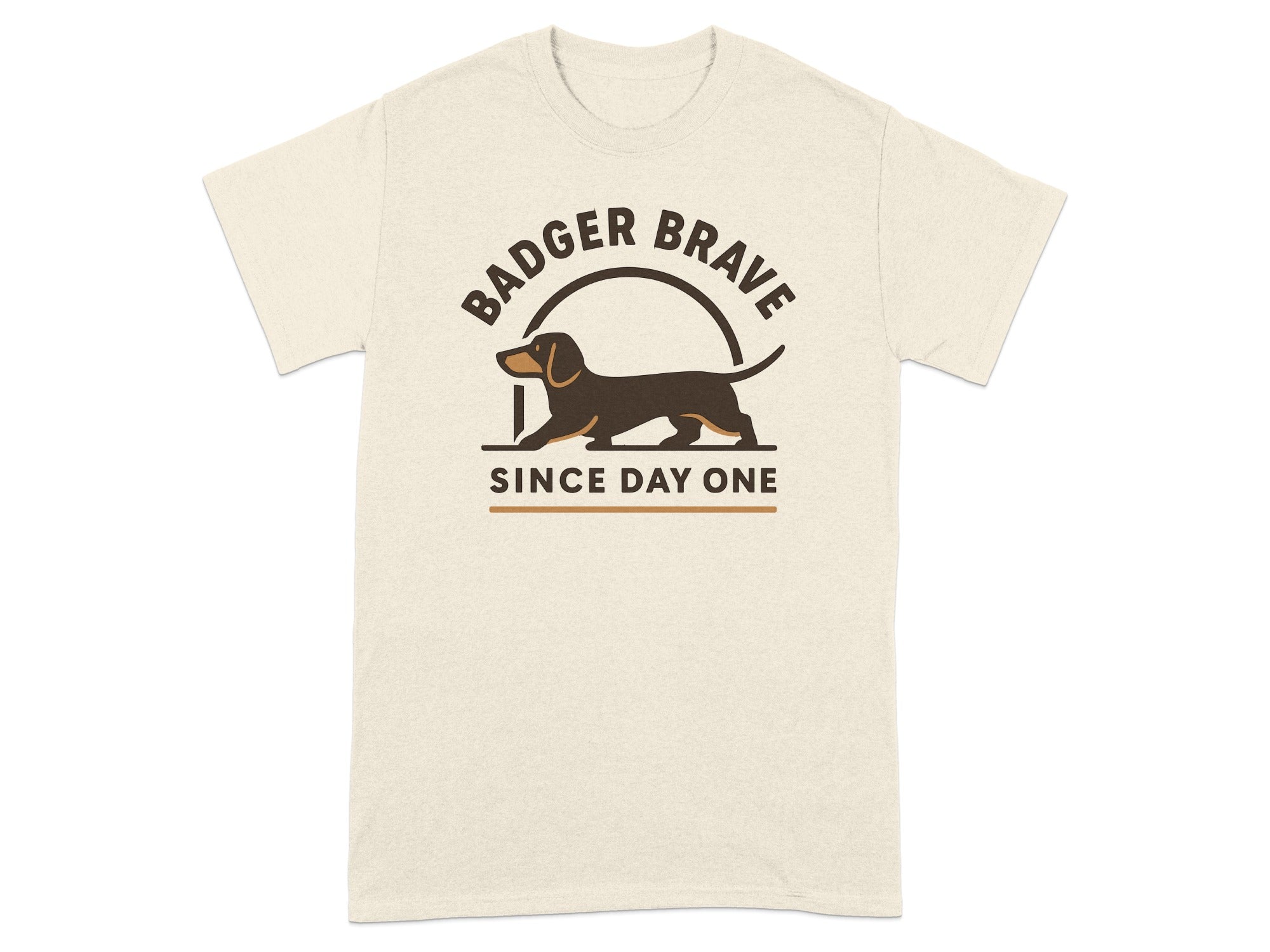 Badger Brave Since Day One Dachshund Graphic Tee