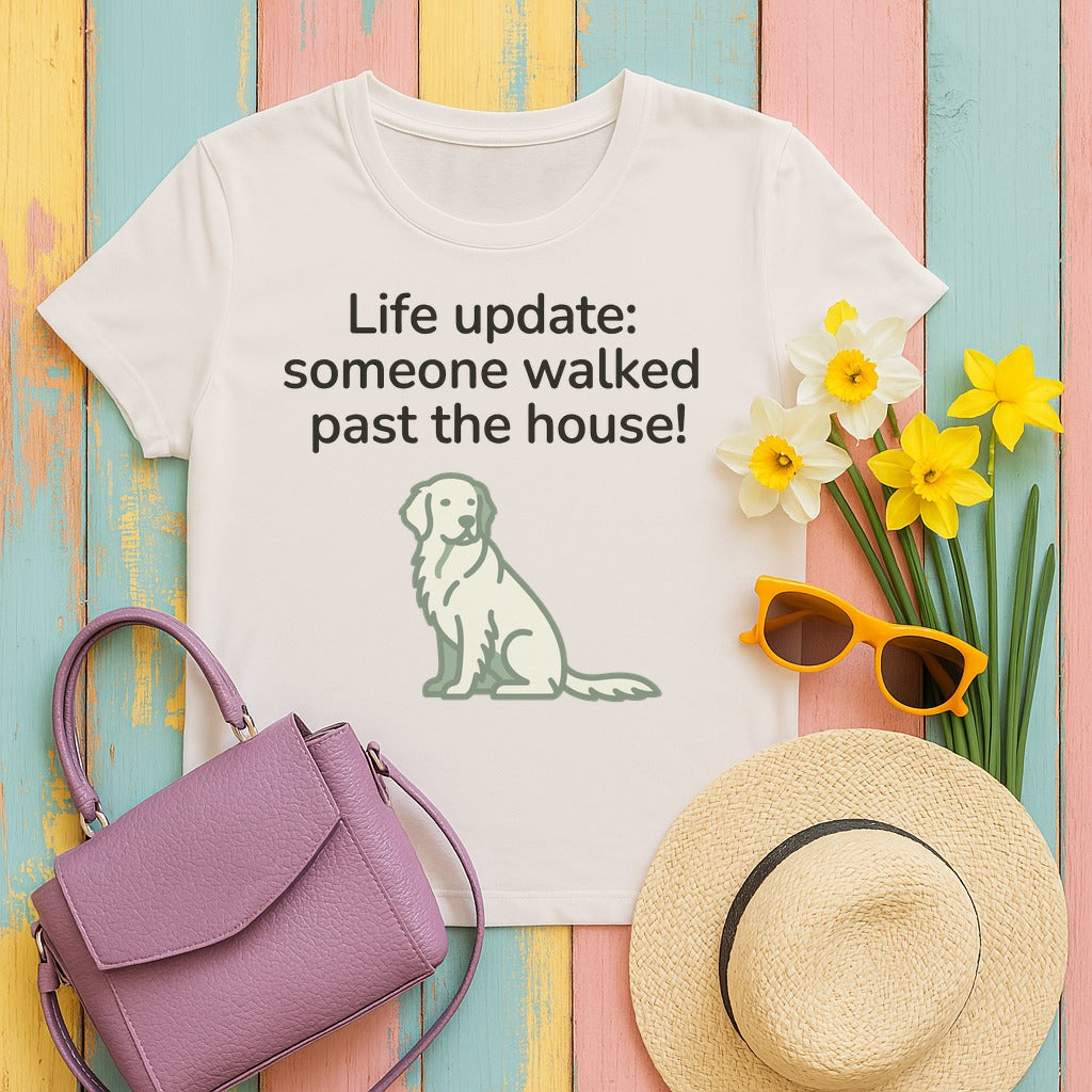 The Vigilant Pup's Daily Briefing T-Shirt in Ice Grey