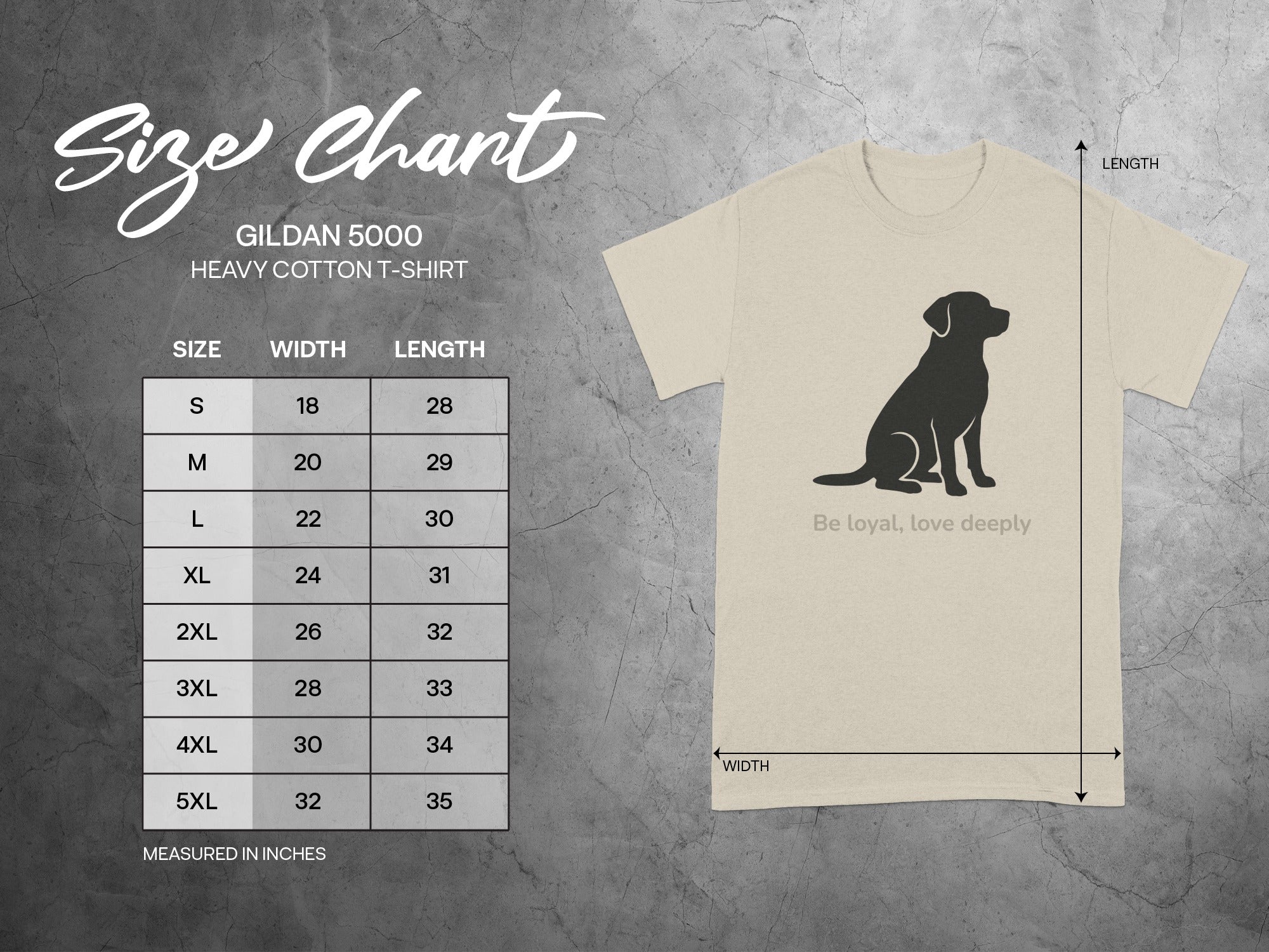 Be loyal love deeply T-shirt with dog silhouette design