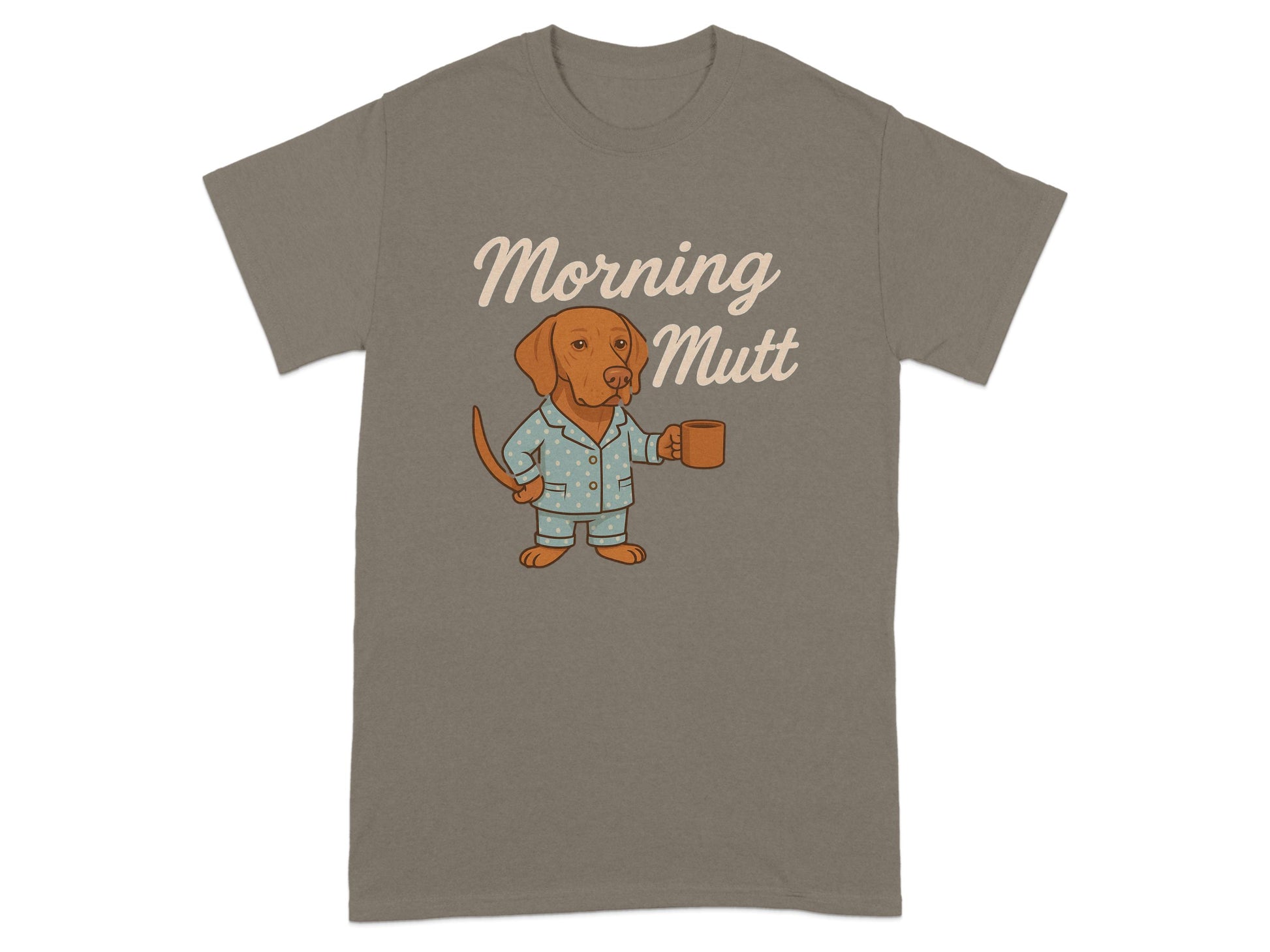 Morning Mutt Dog Drinking Coffee Graphic T-Shirt product type