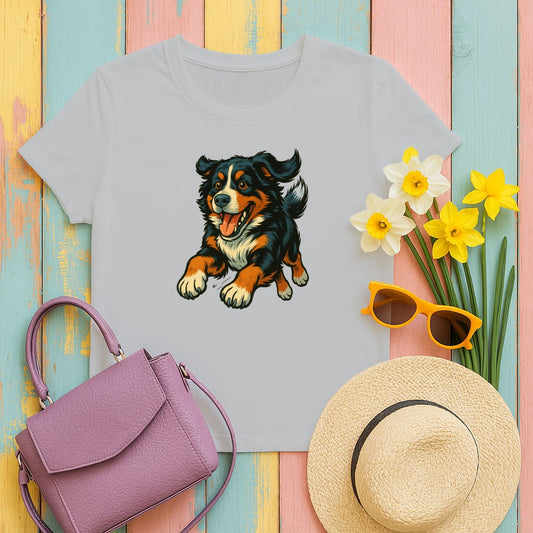 Colorful Dog Graphic Short Sleeve T-shirt product type