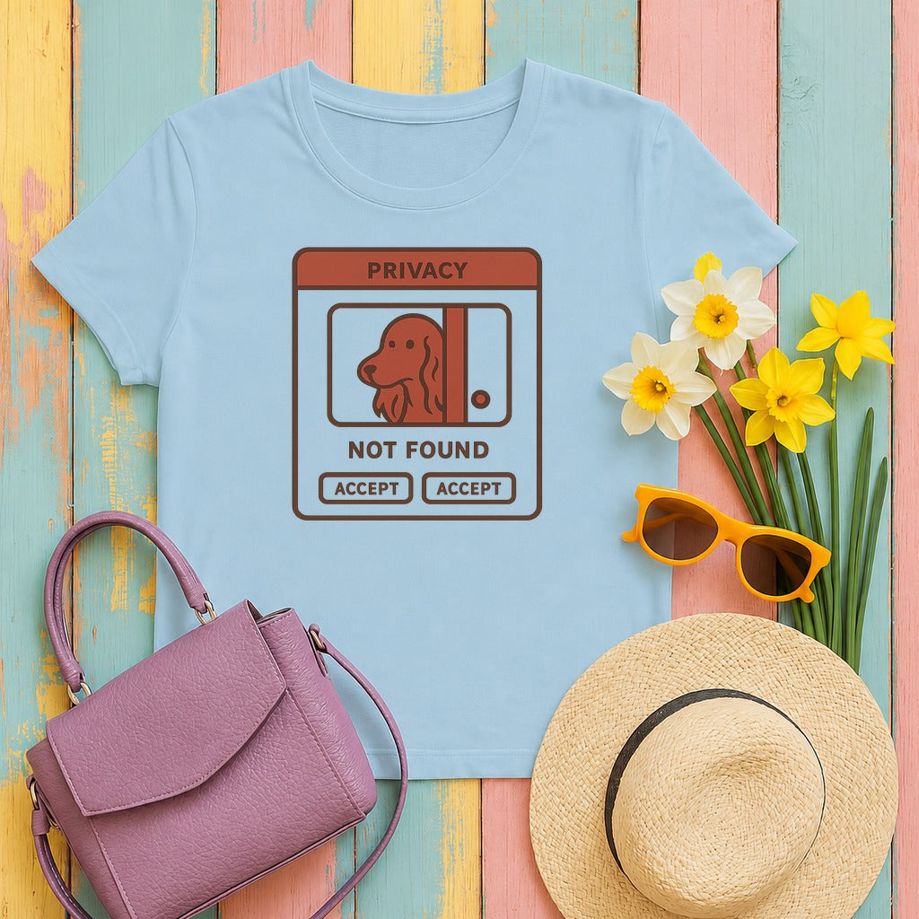 Irish Setter Privacy Not Found T-shirt in Light Blue