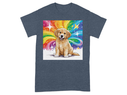 Colorful Rainbow Puppy Design on T-Shirt product