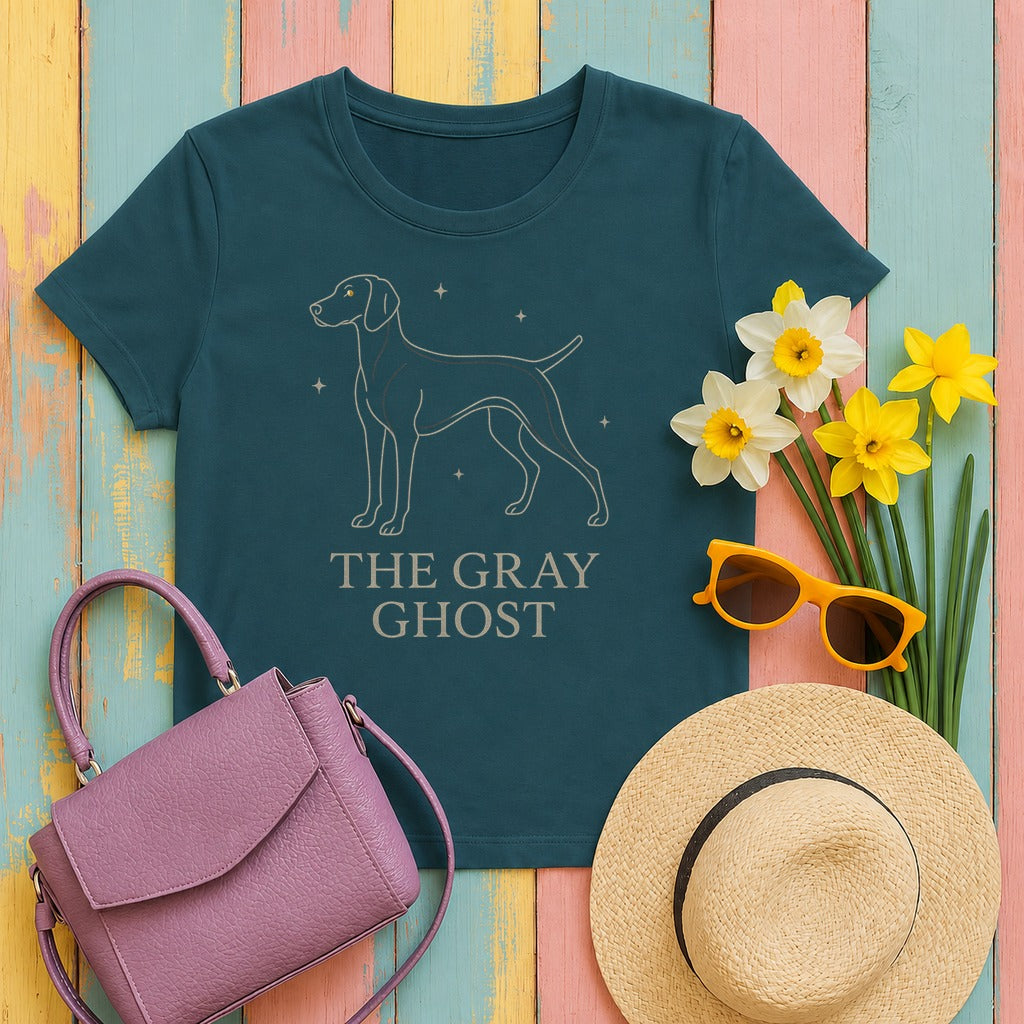 Weimaraner The Gray Ghost Tee in Heather Deep Teal