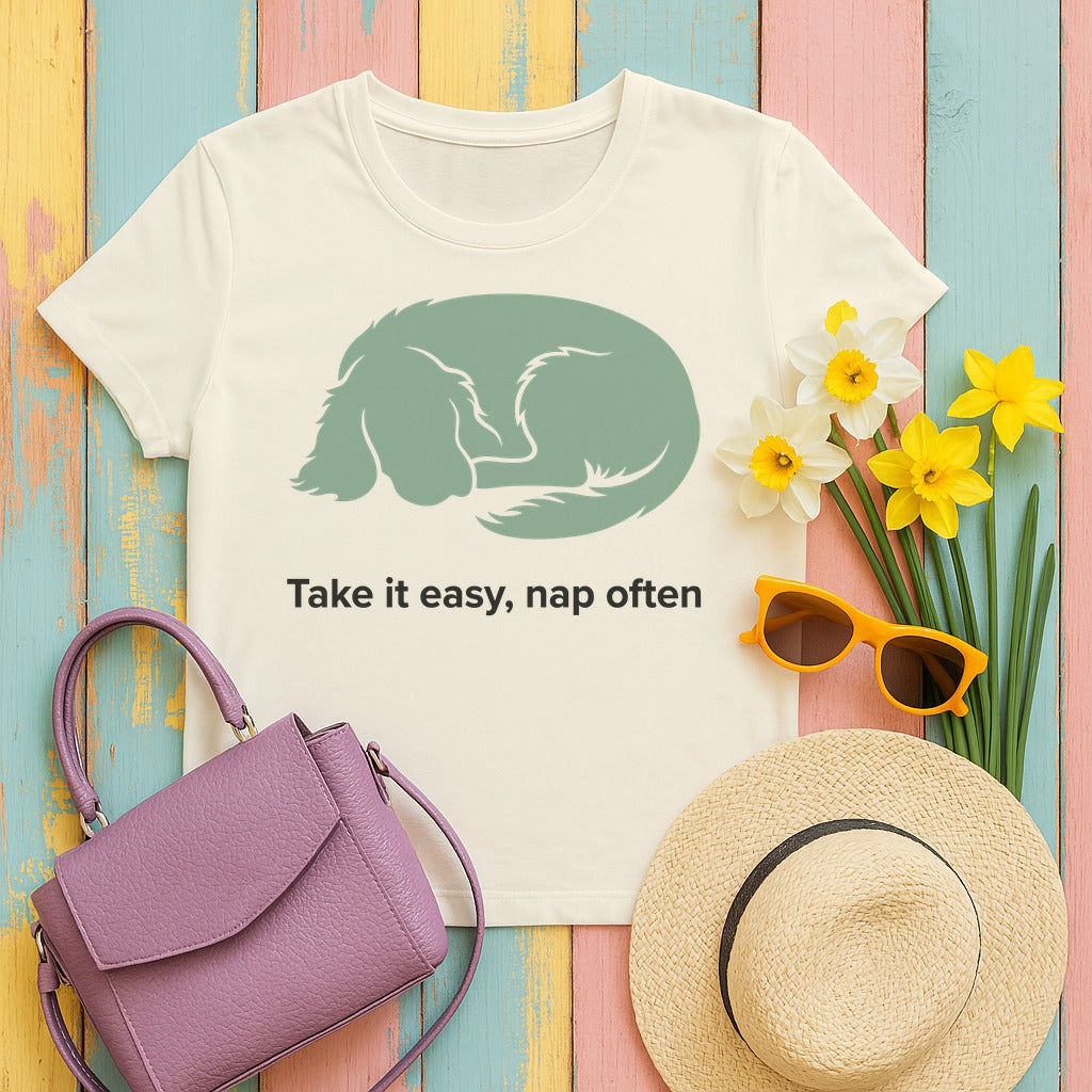 Take It Easy Gordon Setter T-Shirt in Ivory