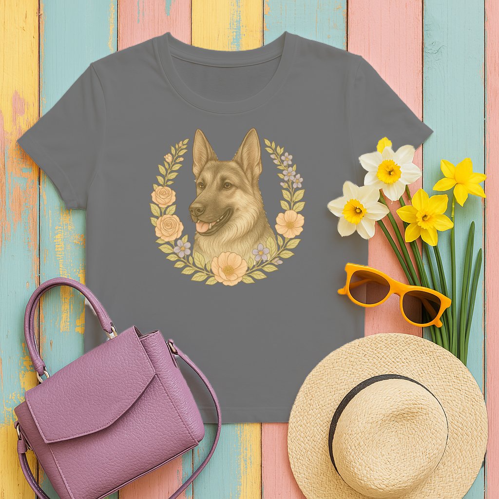 German Shepherd Floral Graphic Tee product