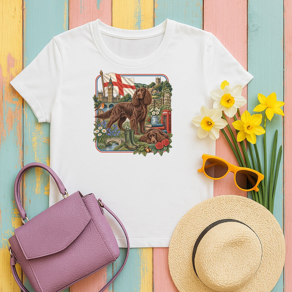 Field Spaniel England Heritage tee, White