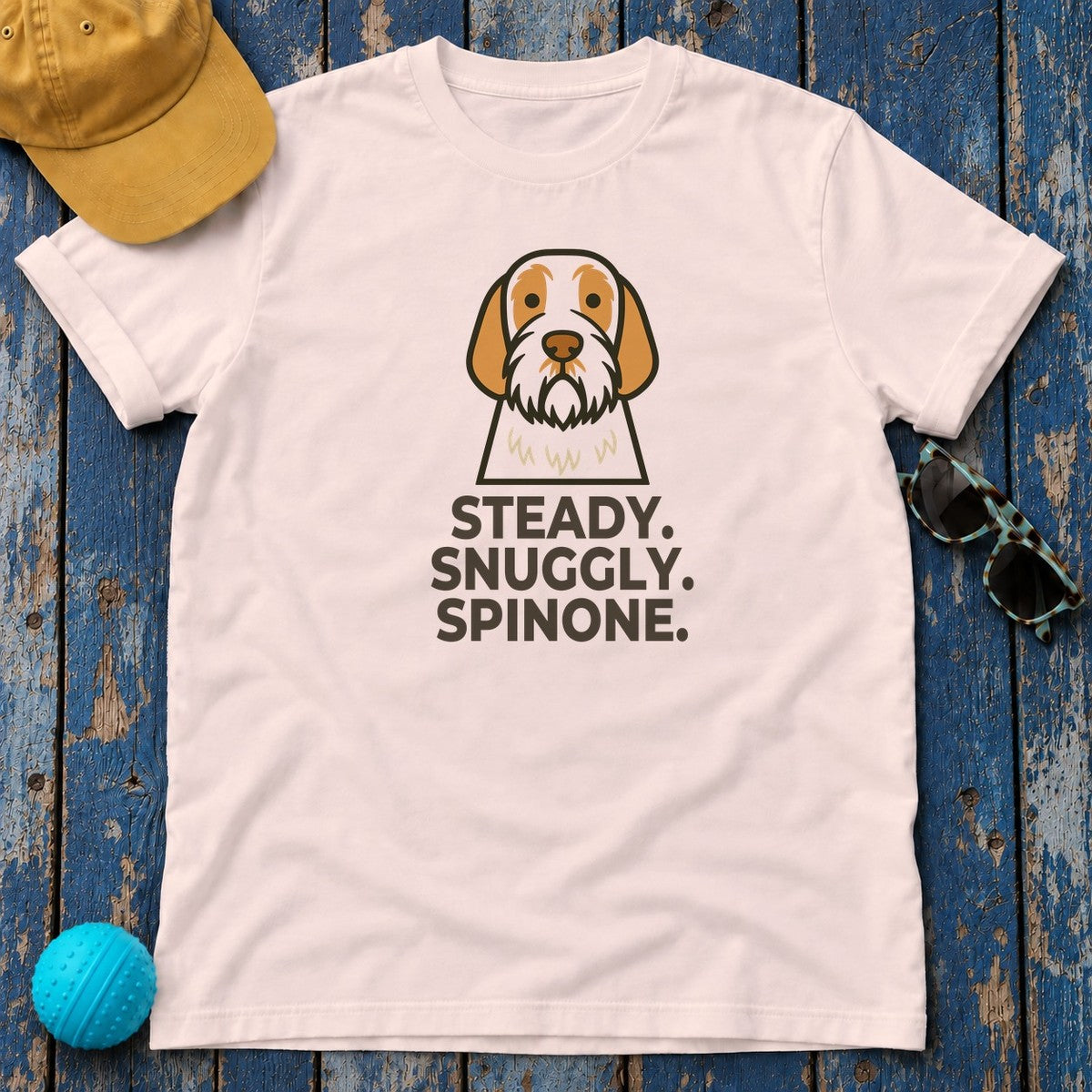 Steady. Snuggly. Spinone. Spinone Italiano T-Shirt in Soft Pink