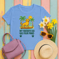 My Favorite Kid Has Four Paws Smiling Golden Retriever T-Shirt in Carolina Blue