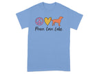 Peace Love Labs Graphic Tee for Dog Lovers
