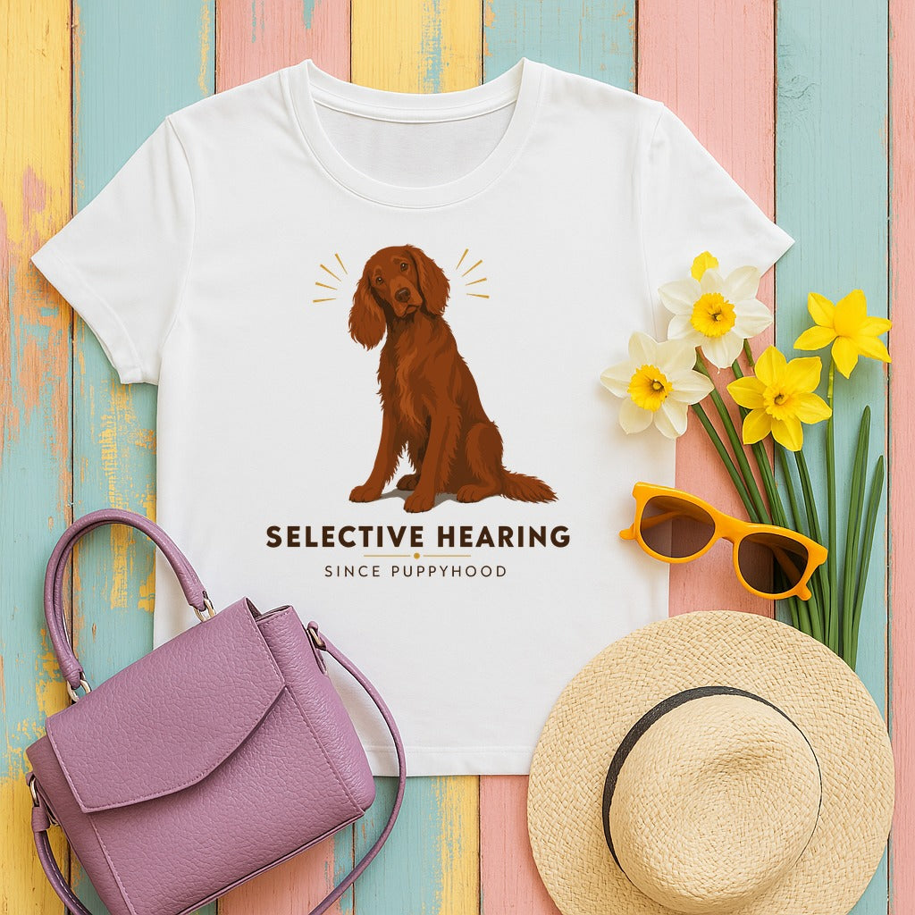 Selective Hearing Irish Setter T-Shirt in White