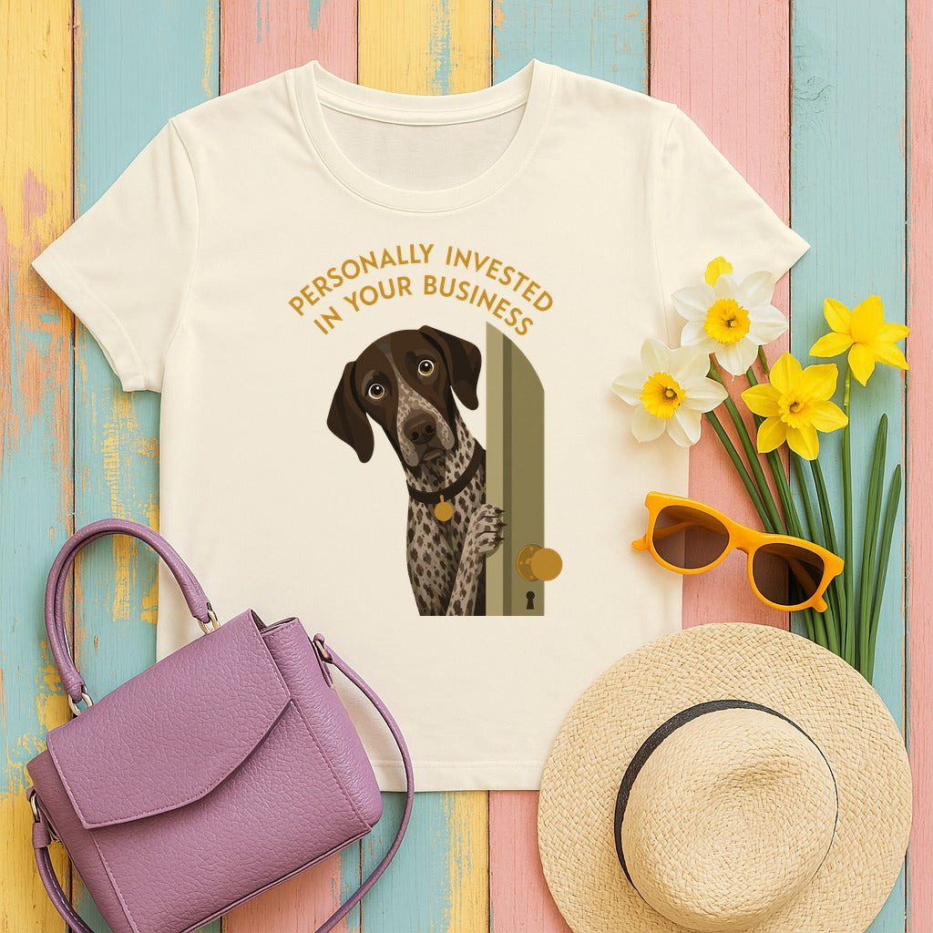 Personally Invested German Shorthaired Pointer T-Shirt in Natural
