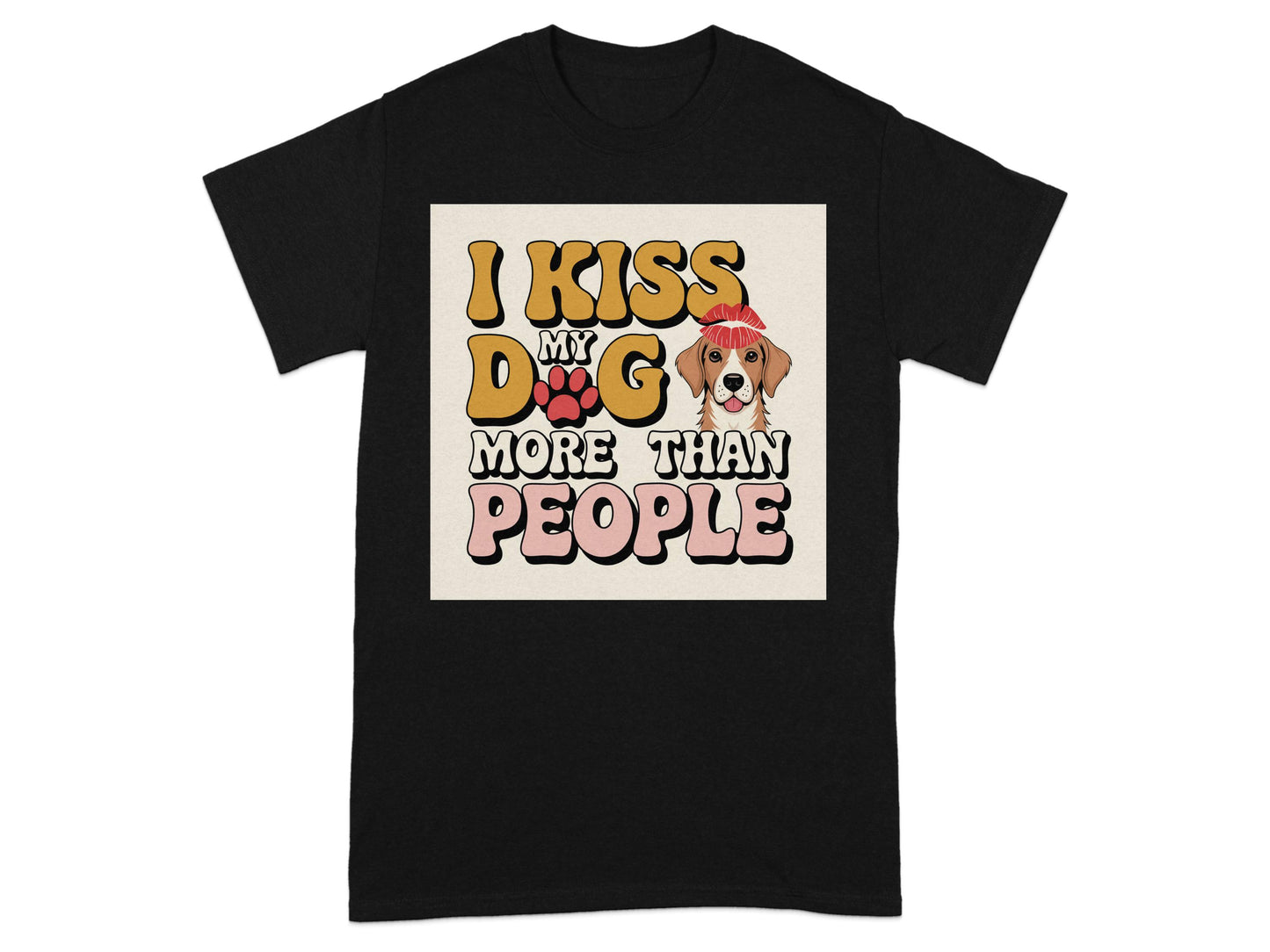 I Kiss My Dog More Than People Graphic Shirt product