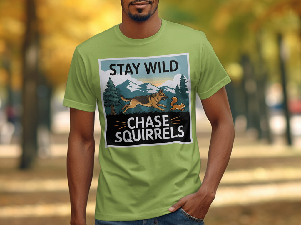 Stay Wild Chase Squirrels Graphic T-Shirt