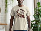 Cream t-shirt with brown spotted dog and text "TRUST THE NOSE".