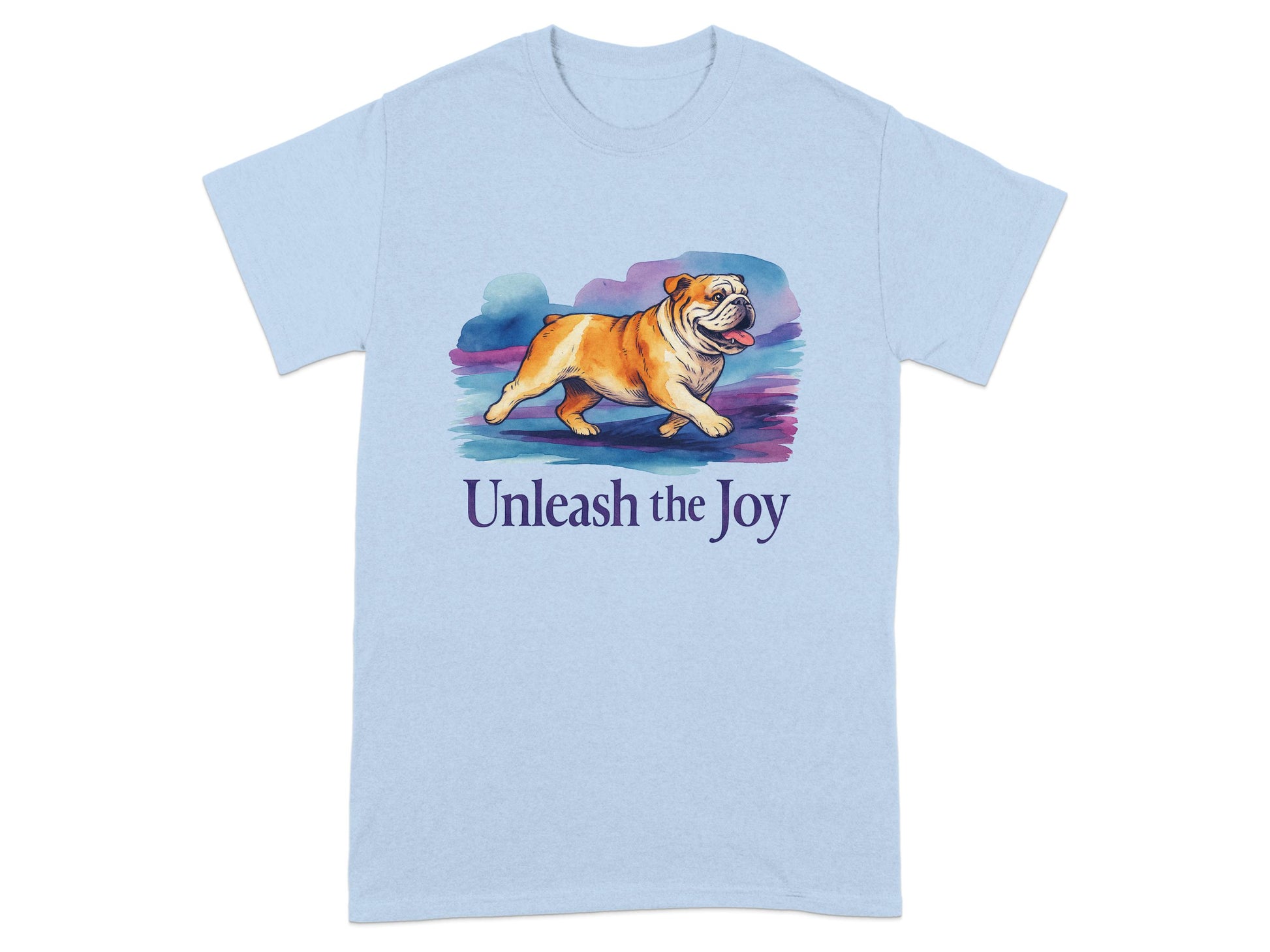 Unleash the Joy Graphic Bulldog Design T-shirt Product