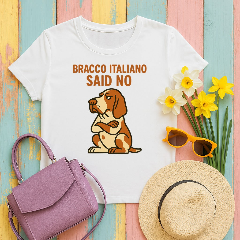 Bracco Italiano Said No Tee in White