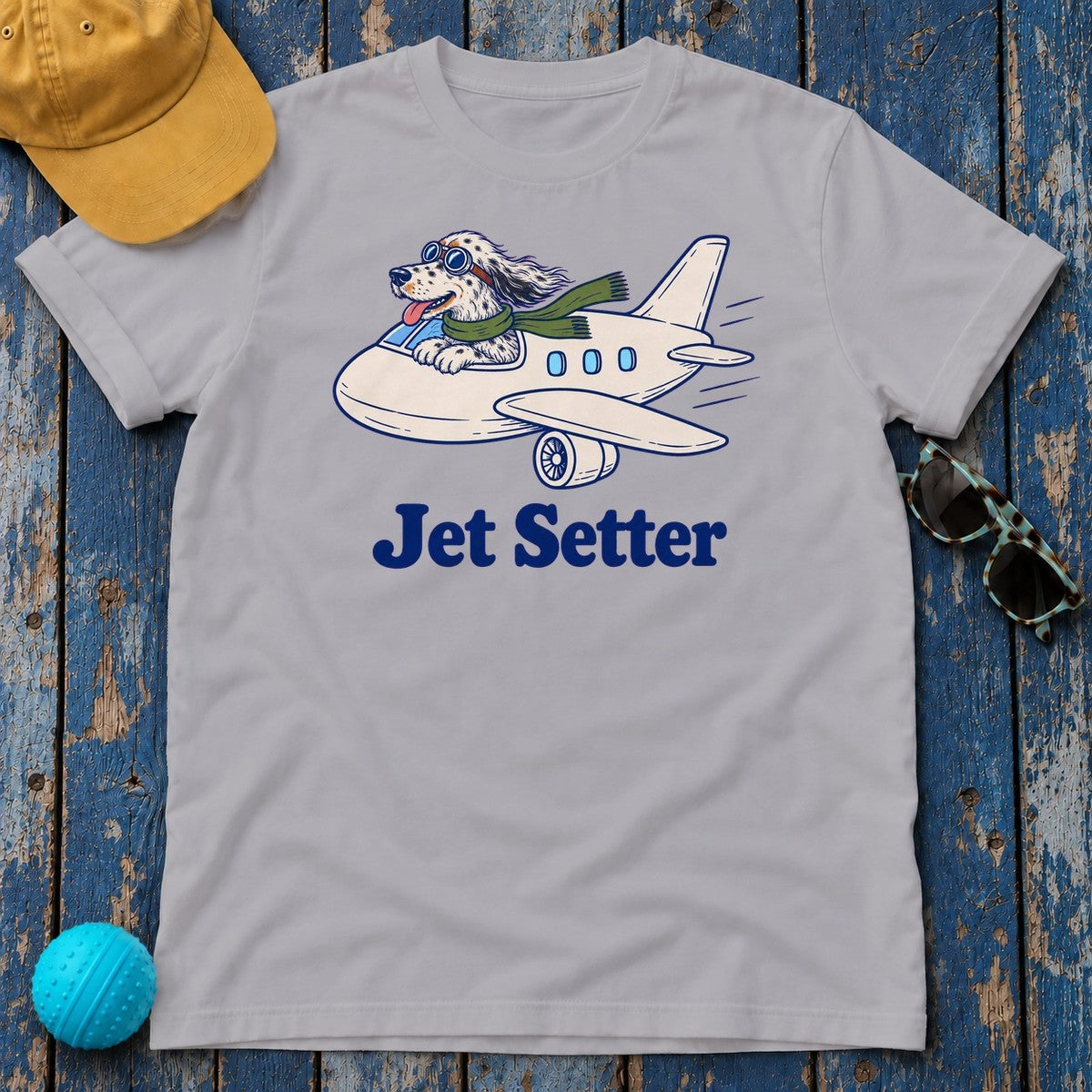 English Setter Jet Setter Tee in Athletic Heather