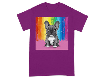 Colorful Rainbow French Bulldog T-shirt product type