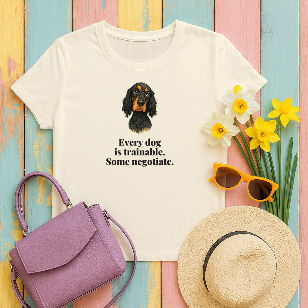 Gordon Setter Some Negotiate Tee in Natural