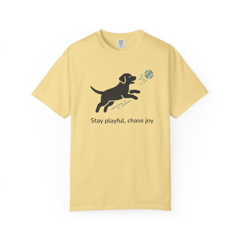 Stay Playful Chase Joy Dog Graphic T-shirt