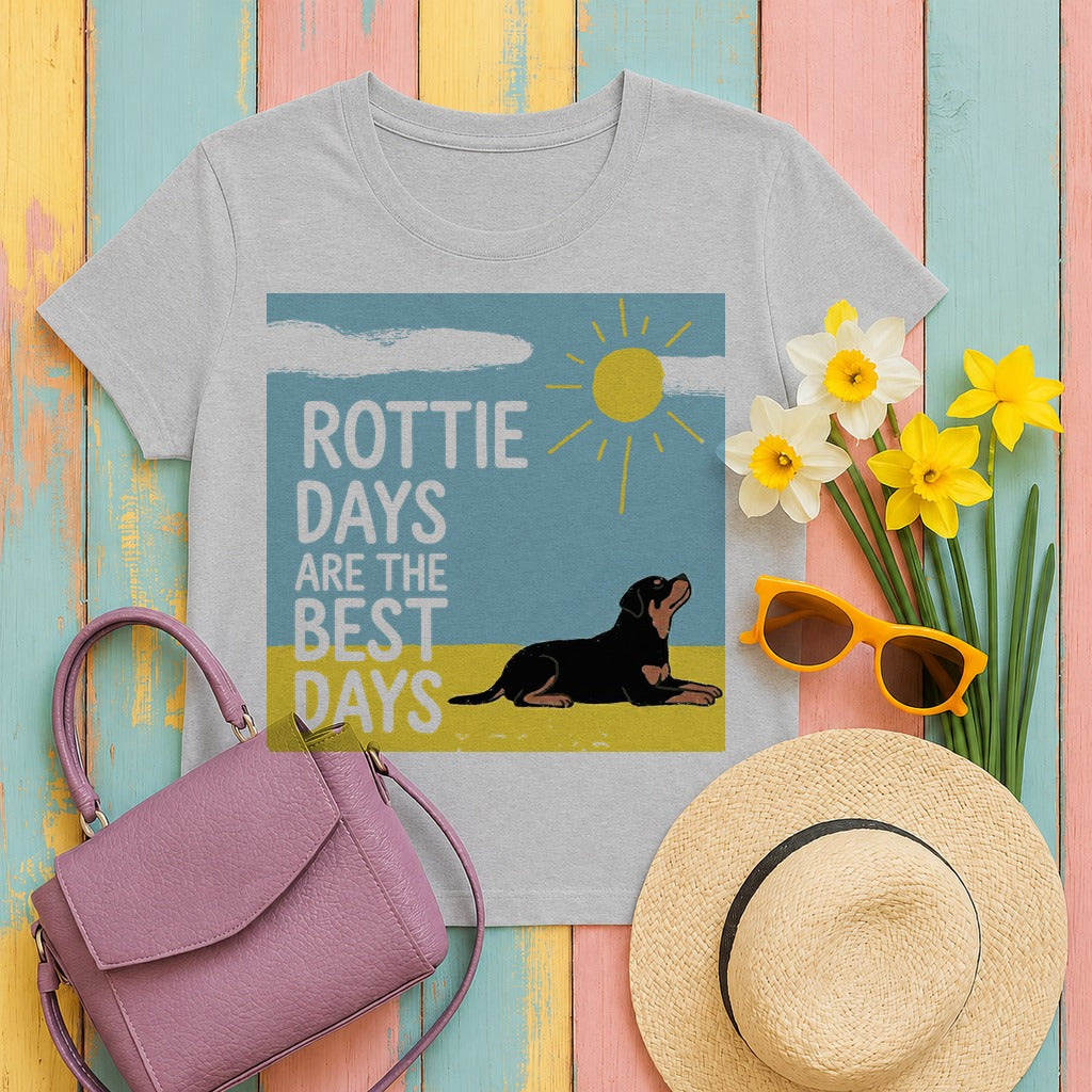 Rottie Days Are The Best Days T-Shirt in Sport Grey