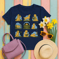 Golden Retriever Birding T-Shirt in Navy