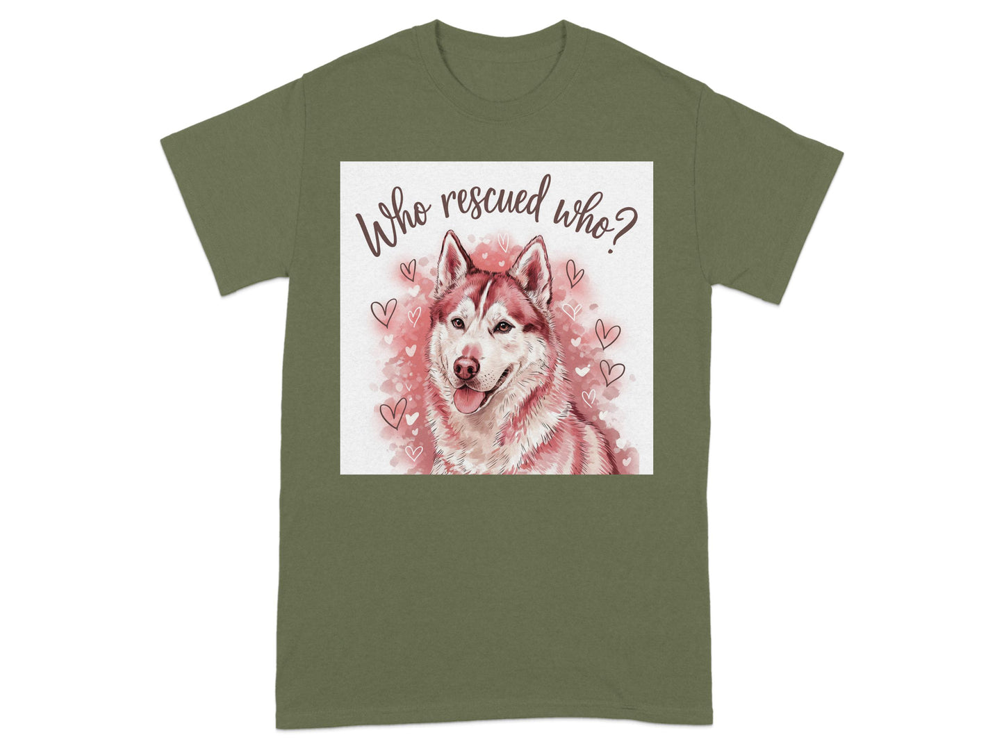 Who Rescued Who Husky Graphic T-Shirt product