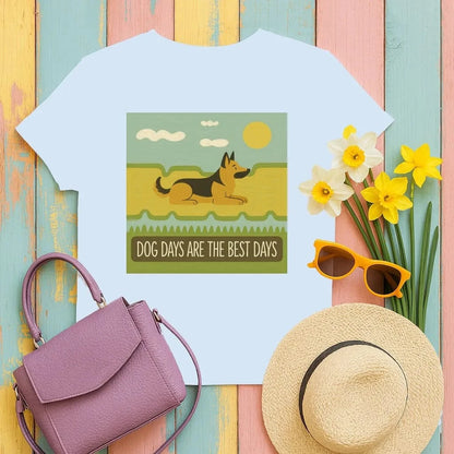 Dog Days Are The Best Days German Shepherd T-Shirt T-shirt