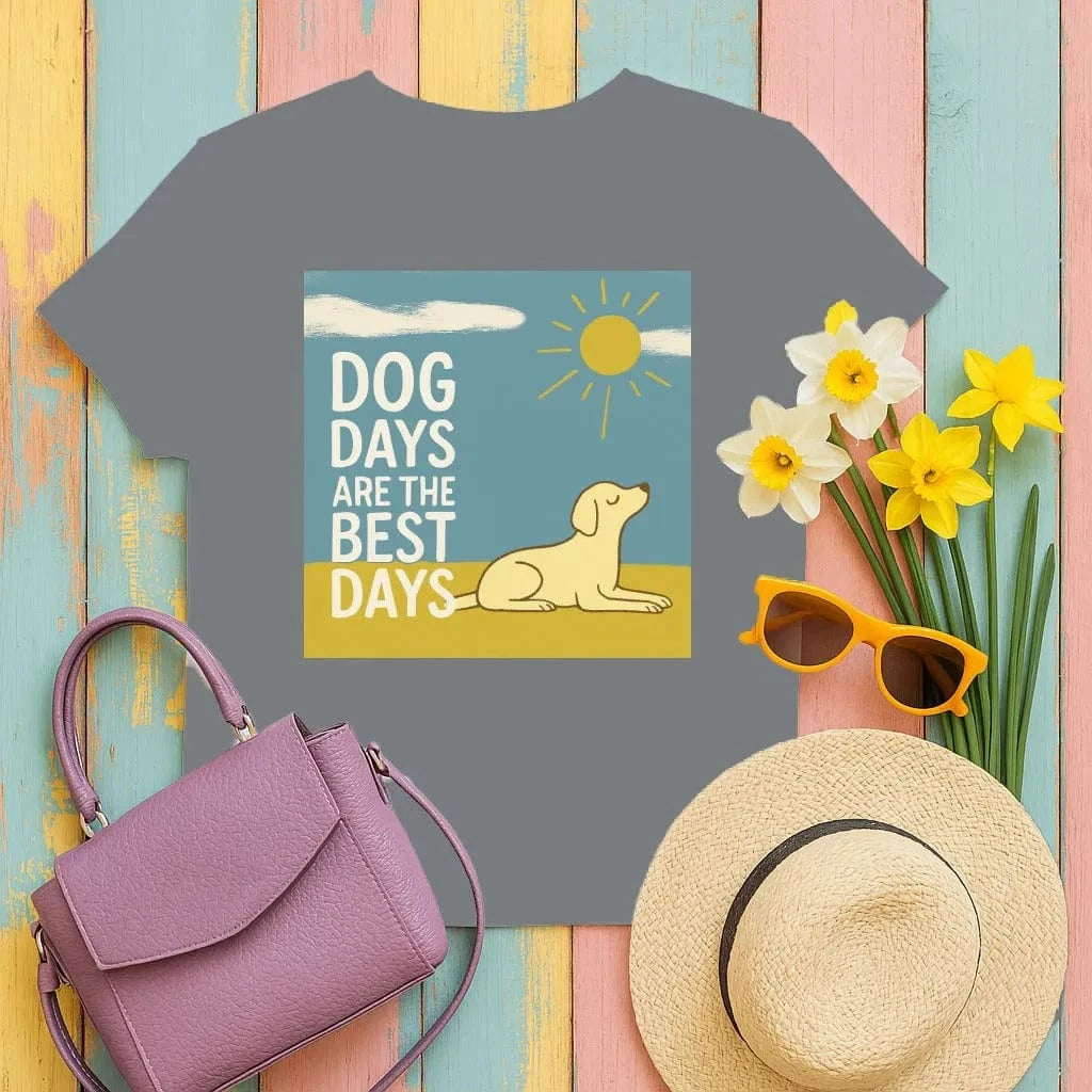 Dog Days Are The Best Days Yellow Lab T-Shirt Graphite Heather T-shirt