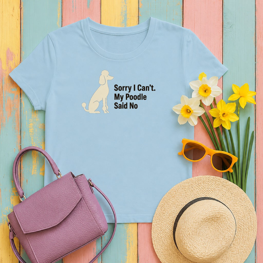Poodle's Directive: "Said No" Premium T-Shirt in Light Blue