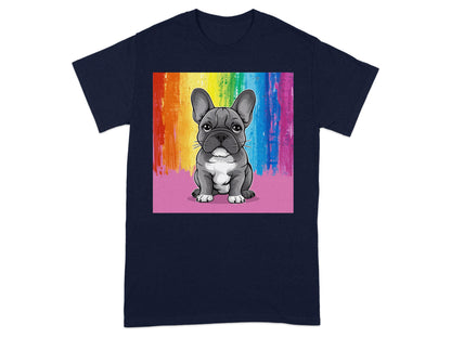 Colorful Rainbow Bulldog Graphic T-Shirt product