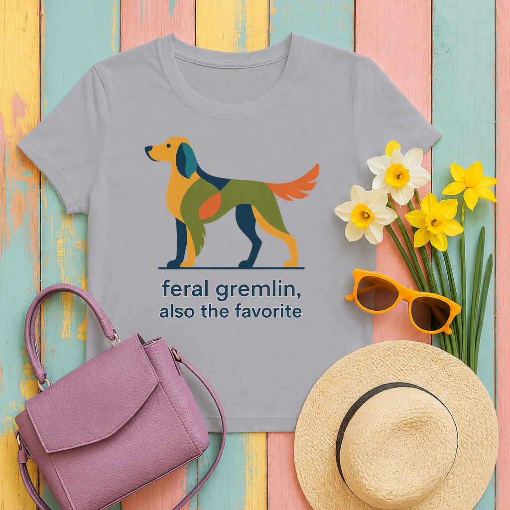 English Setter Feral Gremlin Tee in Athletic Heather