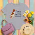 Irish Red and White Setter Sorry I Can't My Dog Said No Tee in Athletic Heather