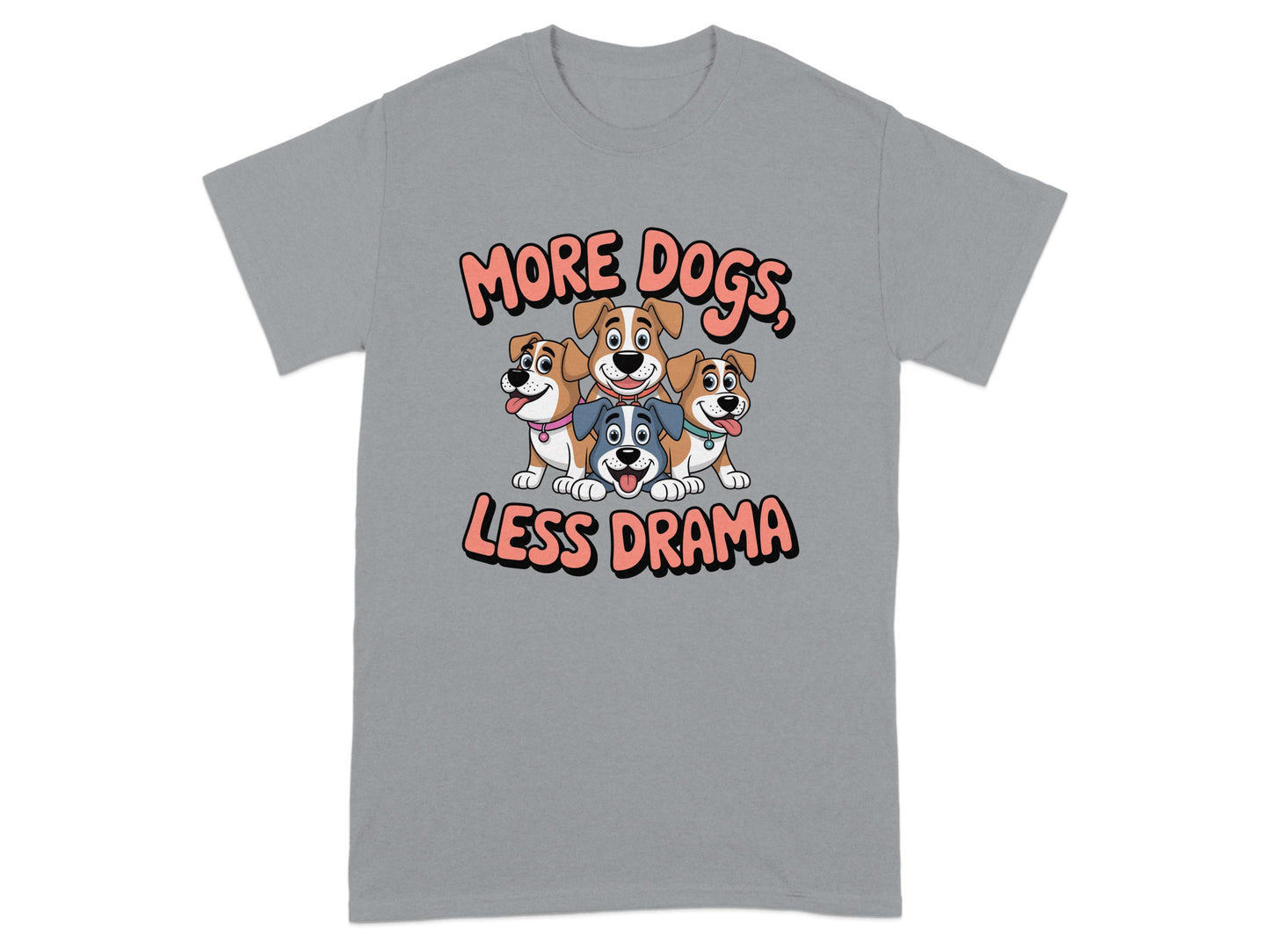 More Dogs Less Drama Graphic Print T-shirt product