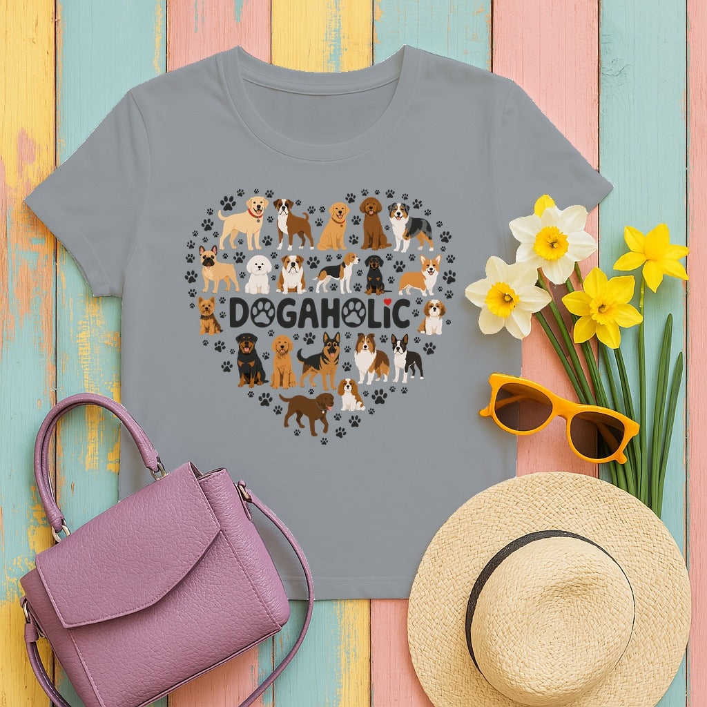 Dogaholic T-Shirt in Gravel