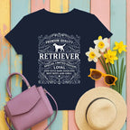 Premium Quality Retriever Loyal Special Edition T-Shirt Navy T-shirt