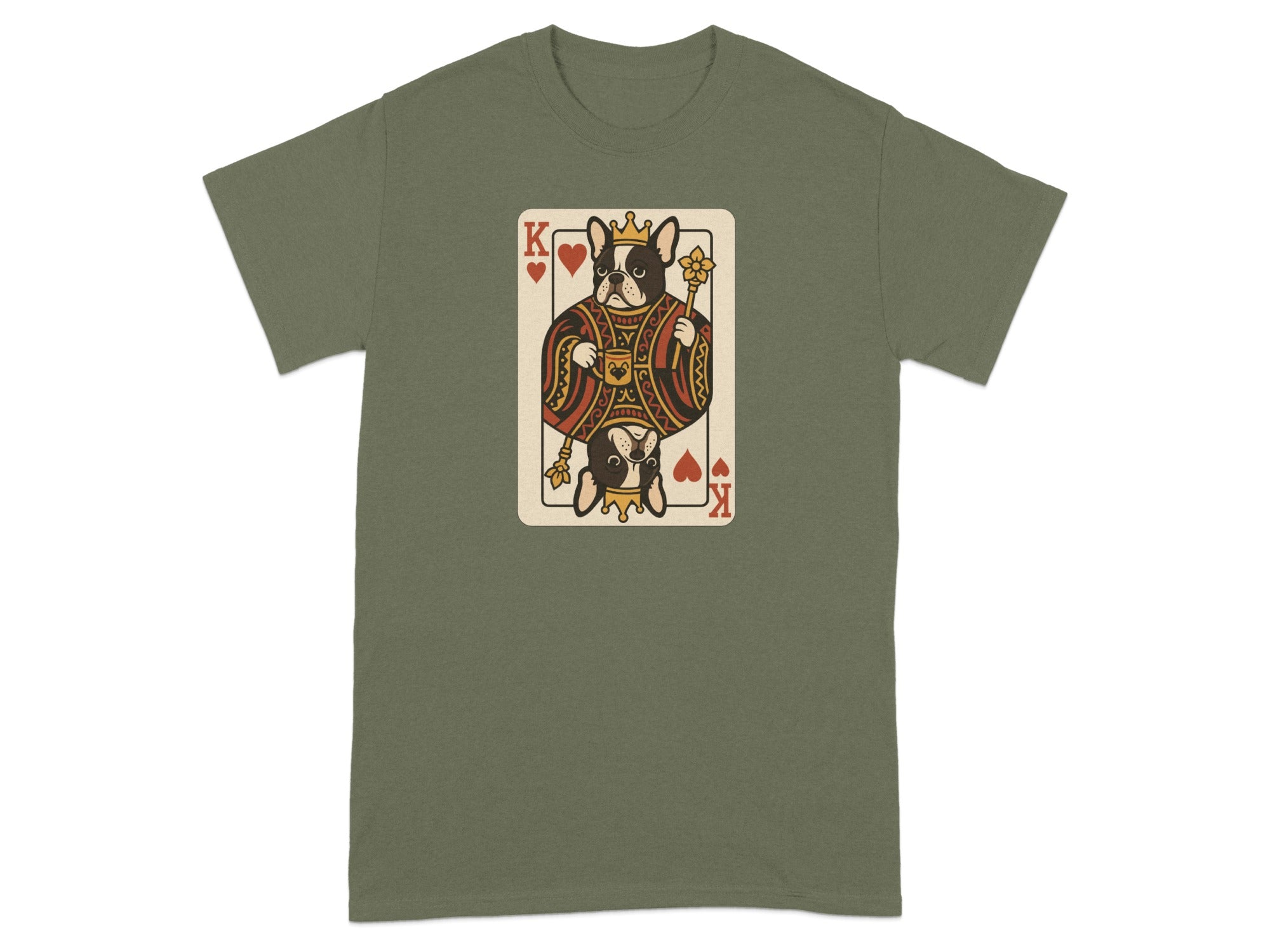 King of Hearts Raccoon Playing Card T-Shirt