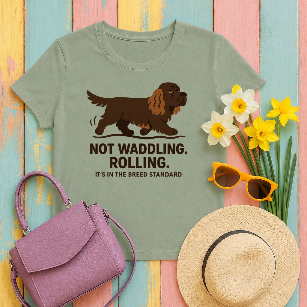 Sussex Not Waddling Rolling Tee in Sage