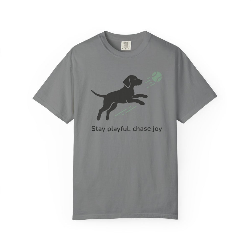 Stay Playful Chase Joy Dog Graphic T-shirt