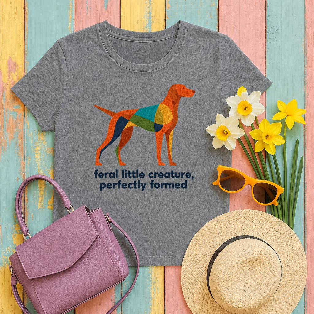 Feral Little Creature Vizsla T-Shirt in Graphite Heather