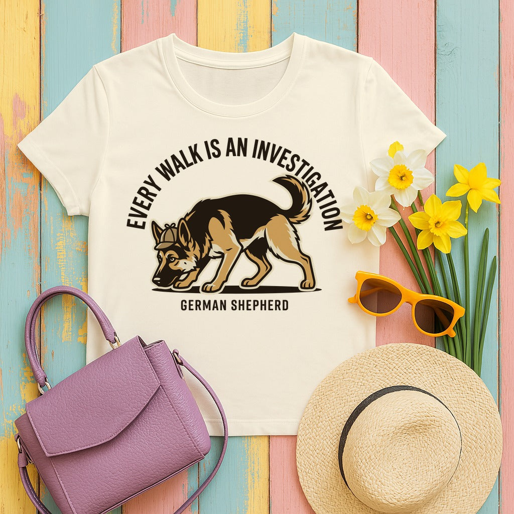 Investigator German Shepherd T-Shirt in Natural