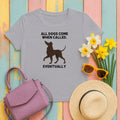 Irish Water Spaniel Comes When Called Eventually Tee in Athletic Heather
