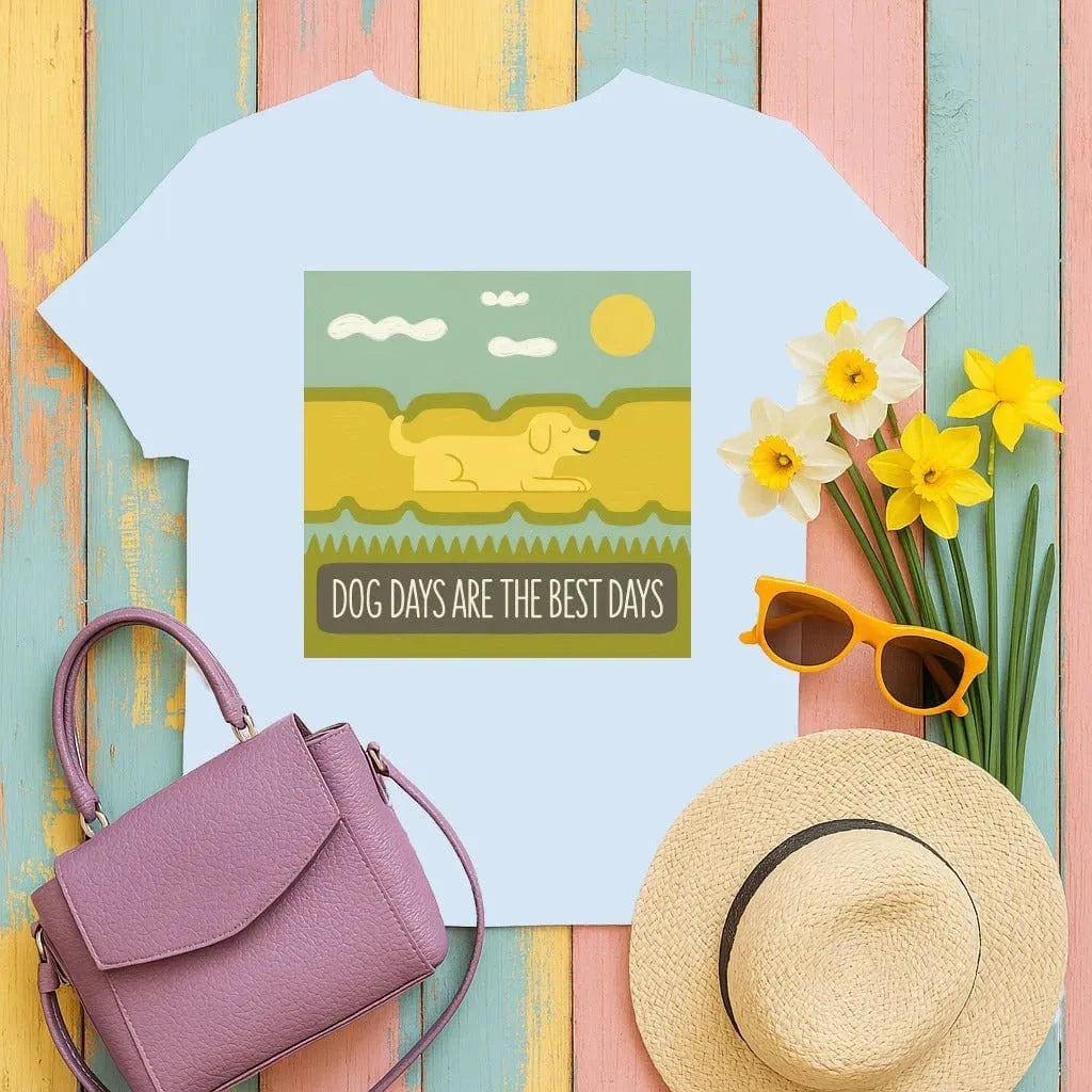 Dog Days Are The Best Days Yellow Lab T-Shirt T-shirt