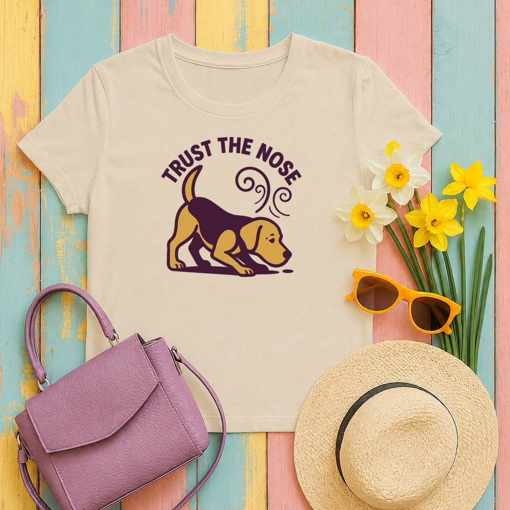 Trust The Nose Beagle T-Shirt in Sand