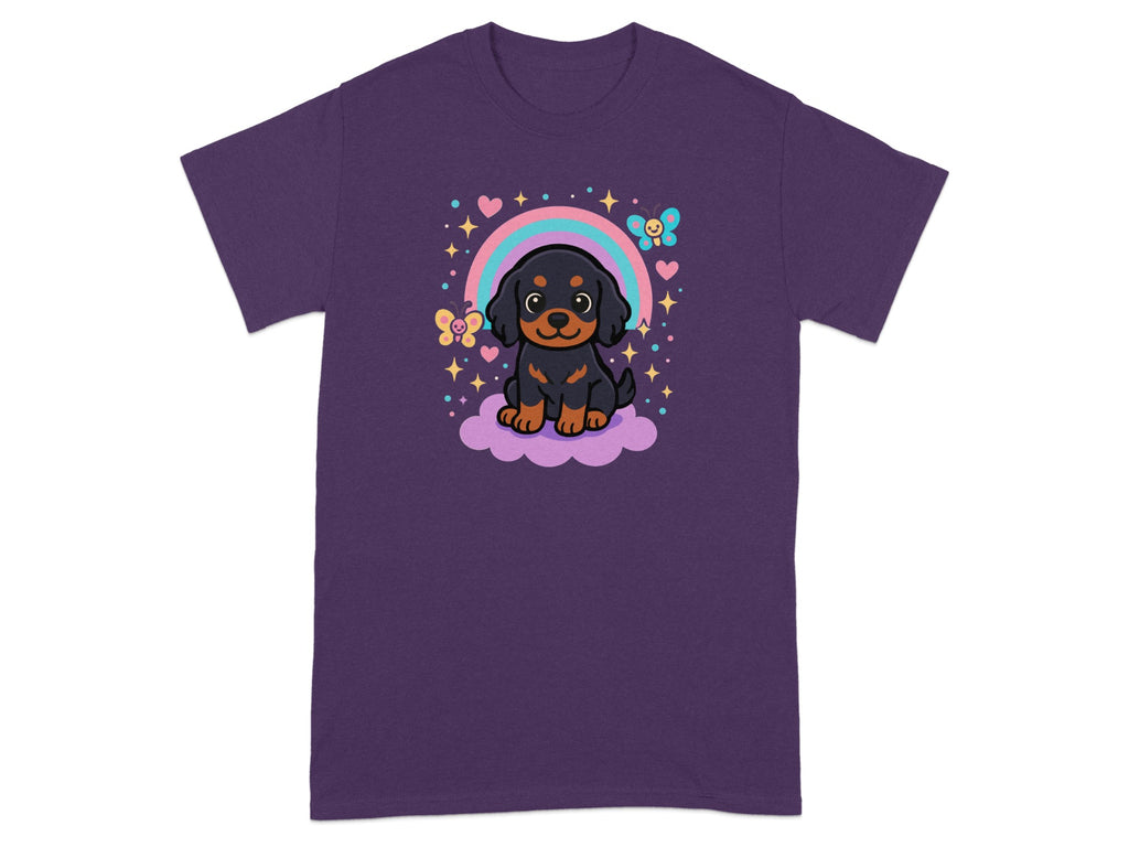 Cute Puppy with Rainbow and Butterflies Graphics Shirt