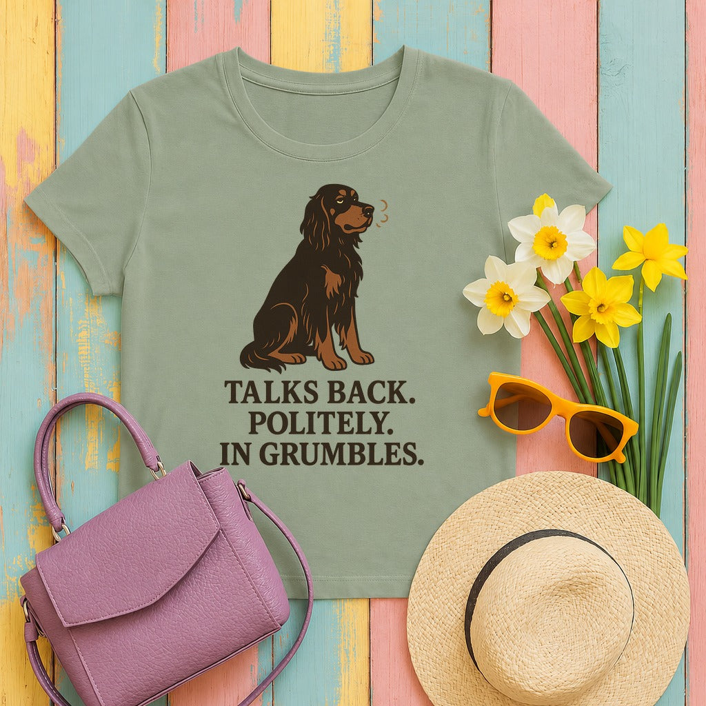Gordon Talks Back in Grumbles Tee in Sage