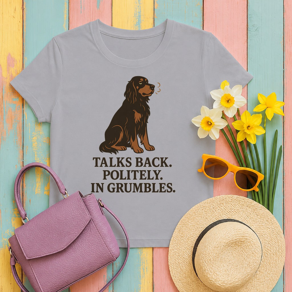 Gordon Talks Back in Grumbles Tee in Athletic Heather