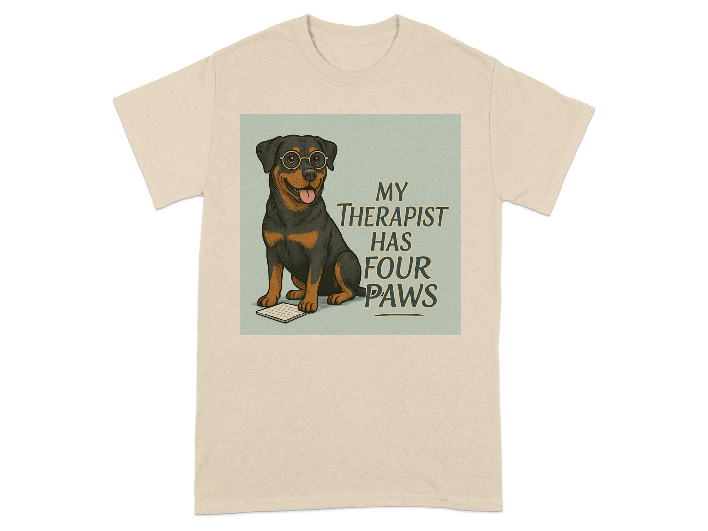 My Therapist Has Four Paws Print T-Shirt product type