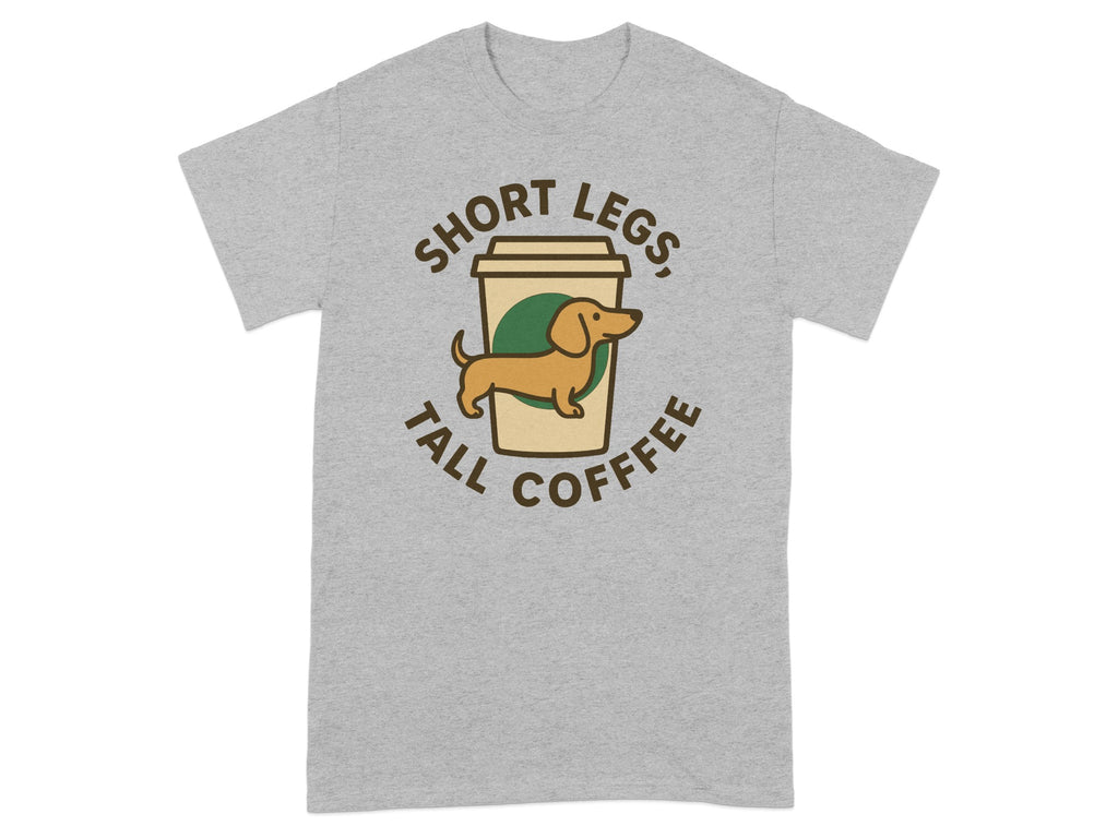 Short Legs Tall Coffee Dachshund Graphic T-shirt